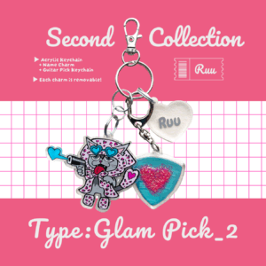 Keychain12:Glam Pick_2🩵🔫
